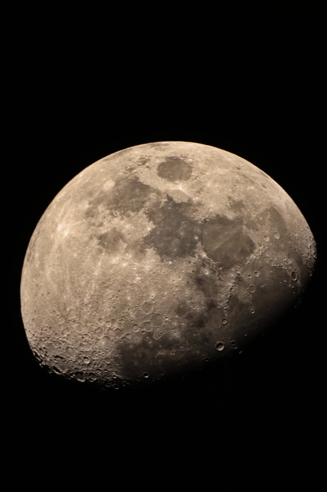 Gibbous moon captured using a 8-inch Dobsonian. Credits-Astrae